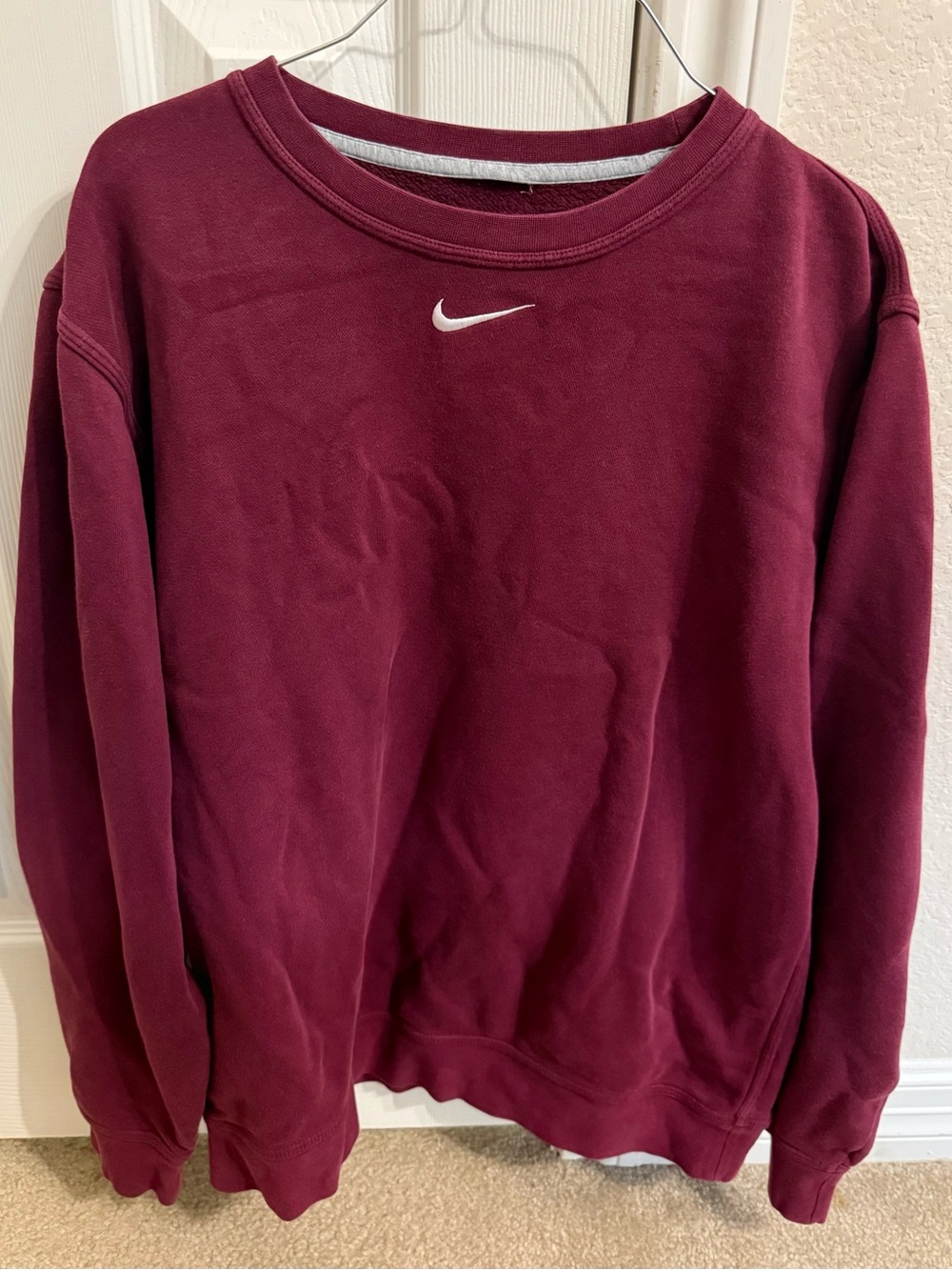 Nike Maroon/Sangria Crewneck Sweatshirt - Women's